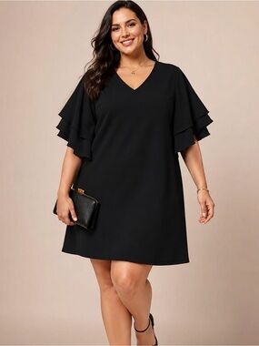 Lafayette 148 New York Little Black Dress Size XL